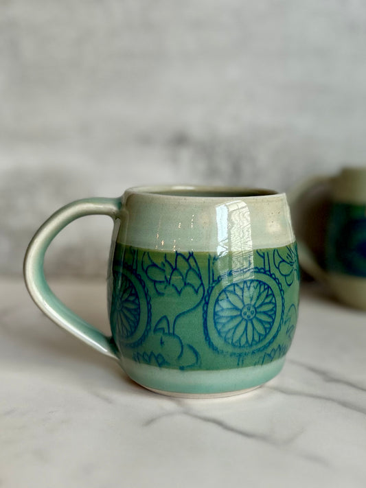 Flower Power Round Botanic Mug