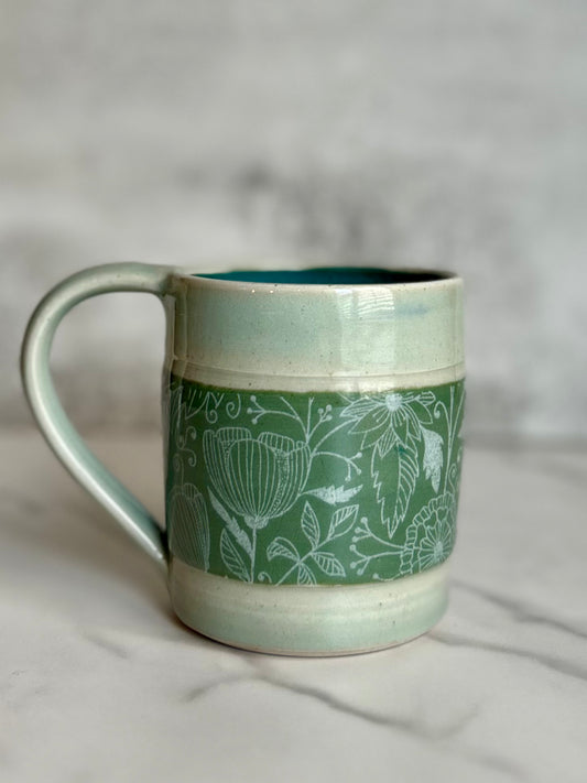 Flower Doodle Botanic Mug