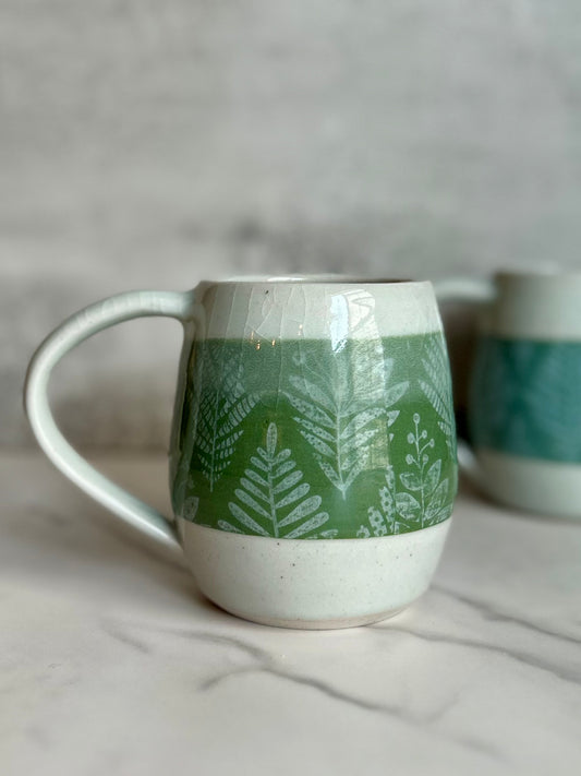 Leaf Rhombus Round Botanic Mug
